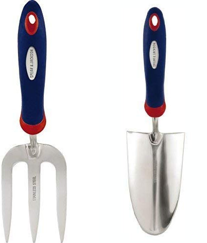Spear & Jackson Select Stainless Steel Weed Fork 3053EL/09 & Select Stainless Steel Trowel 3058EL/09 Bundle