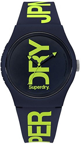 Superdry Herren Analog Quarz Uhr mit Silikon Armband SYG189UN