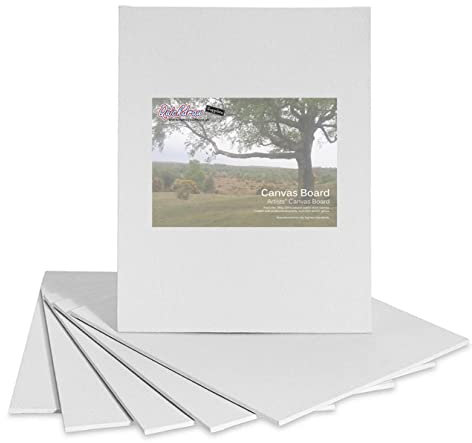 Toile vierge apprêtées en coton, pour peinture acrylique et peinture à l’huile, 280 g, blanc, 45 x 60cm