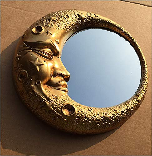 Mondschein Mond Wandspiegel in Gold 32 Durchmesser Neu Ovp Luna sehr dezentes Stück 64SP