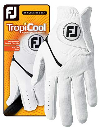 FootJoy Men's Tropicool Gloves, White, X-Large, Worn on Left Hand
