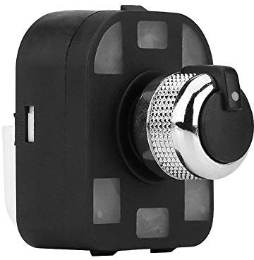Perilla del Espejo Lateral del Automóvil, Negro y Cromado Perilla del Interruptor del Espejo Retrovisor del Automóvil para A3 4F0 959 565