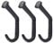 TentHome 3 x Garderobe Kleiderhaken Wandgarderobe Landhaus Garderobenhaken gebogen Wandhaken Antik Gusseisen Mantelhaken Rustikal Nägel Mehrzweckhaken Gartenhaken