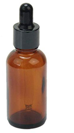 Bottiglia vuota di vetro contagocce ricaricabile ambra contenitore olio essenziale contenitore con pipetta in vetro, 30 ml