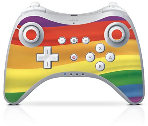 DeinDesign Skin kompatibel mit Nintendo Wii U Pro Controller Folie Sticker Regenbogen Toleranz bunt