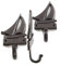 Logbuch-Verlag 3 maritime Wandhaken Garderobenhaken Gusseisen Segelboot Handtuchhaken 7,5 x 16 x 3,5 cm Badezimmer Deko