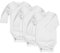 LaLoona Wickelbody Langarm 3er Pack - Baby Body Set aus Baumwolle, Langarmbody mit Knöpfen, ÖkoTex Standard 100 geprüft - 62-68 - Weiß