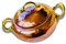 Siviss Batterie de cuisine en cuivre forgé, batterie de cuisine traditionnelle en cuivre, vaisselle, batterie de cuisine en cuivre / ensemble de 3 pièces (BİG)