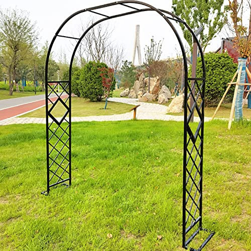 CBL Arche Jardin en Métal pour Plantes Grimpantes, Arche Jardin Fer Forgé, Arche en Métal Porte Pergola Arche de Mariage avec Base, pour Les Anniversaires, Mariages et soirées romantiques