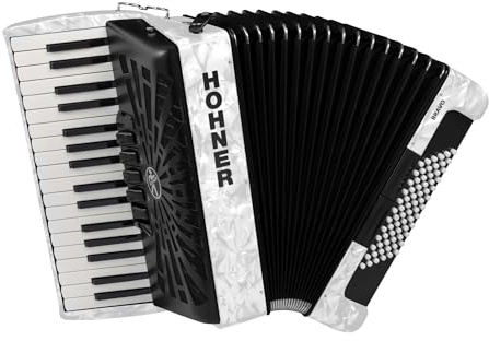 Hohner Bravo III 72 Chromatic Piano Key Accordion (Pearl White)