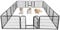 costoffs Extra Large Pet Playpen 16 Panel Foldable Puppy Dog Pen for Small Animals Metal Exercise Fence Run Cage 60cm High Black