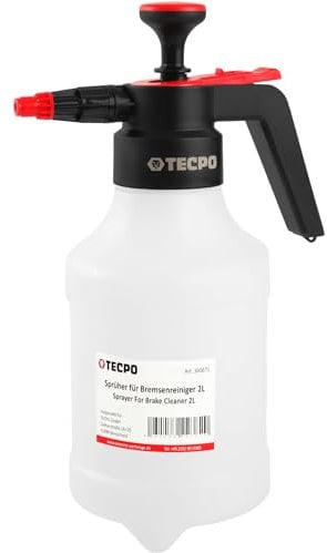 TECPO Pumpsprühflasche 2L Handsprüher Sprühflasche Handpumpe für Bremsenreiniger