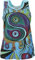 GURU SHOP Mirror Tank Top, Yoga-Top - Yin Yang/Türkisblau, Damen, Baumwolle, Size:M