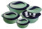 4pc Round Heat Insulated Food Storage Hot Pot Food Warmer/Cooler with Lid–Thermal Soup/Salad Serving Bowl- Stainless Steel Hot Food Container Best Gift Set Holidays Pinnacle Parisa (Matt Green)