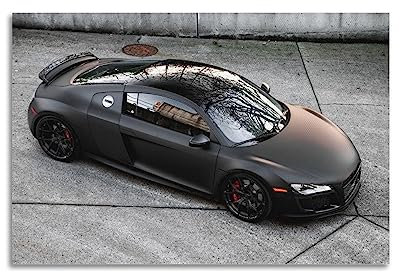 DIMAO Super Auto-Poster für Audi R8 Rennauto, dekorative Leinwand, Wand- und Kunstbild, 30 x 45 cm