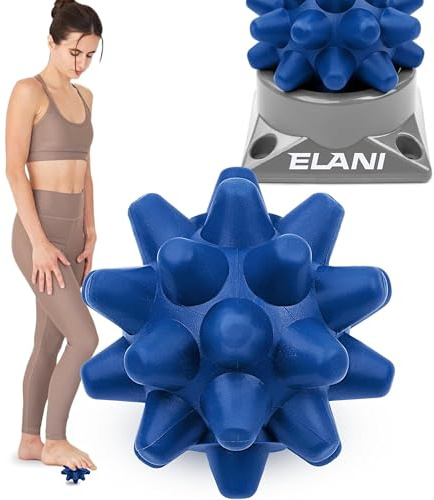 ELANI Triggerpunkt Drücker - Triggerpunkt Massagegerät Igelform & Halterung zur Selbstmassage von Verspannungen im Rücken- und Nackenbereich - für Akupressur und Osteopressur