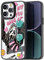 casevivid Kompatibel mit iPhone 15 Pro Hülle, niedliche Ästhetik – langlebige Mode lustige Handyhülle – Skelett Muster Cover Design für iPhone 15 Pro 6.1 Zoll Schwarz