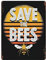 Save The Bees Hänge-Poster, Retro-Wandkunstdrucke, Zuhause, Bar, Wanddekoration, Metallschild, Poster, 40 x 30 cm