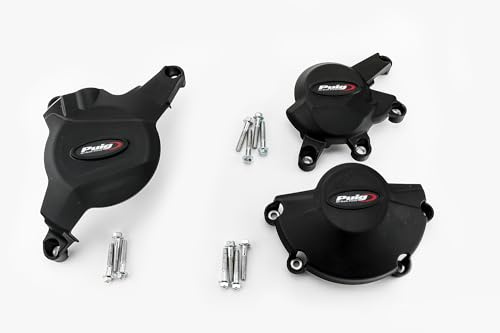 Puig 21508N Motorschutzabdeckungen Track modellspezifische, Schwarz