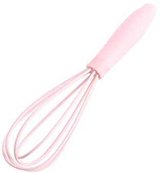 Batteur à œufs manuel multifonction rotatif Mini fouet à œufs en plastique - Agitateur d'œufs - Outils de cuisson - Fouet à œufs - Ustensiles de cuisine (rose)