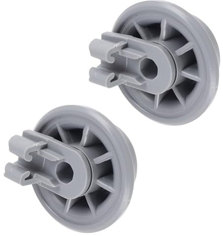 QUAILITAS Spare Lower Basket Wheels [Pack of 2] Dishwasher Lower Basket Wheels for Bosch, Neff & Siemens Adjustable Dishwashers Racks, Jog Dial – Dishwasher Accessories