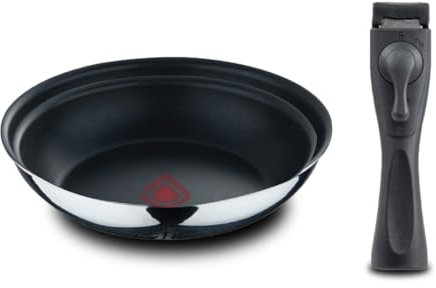 Bergner Set 3 Pzs Sartenes 24+26 cm con Mango Desmontable - Acero Inoxidable - Revestimiento Antiadherente ILAG Essential - Heatdot Technology, 24 cm | 26 cm