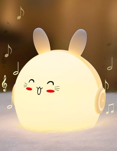ILLUMYN Schlummerlicht, Hasen-Nachtlicht für Kinder 【9 Farben】 Baby dimmbares Kinder-Kinderlicht für Schlafzimmer, wiederaufladbares Lampe, Schlafzimmerlichter, Kinderzimmer-Dekoration