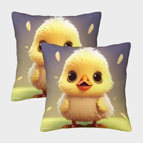 quiltcover Kleine gelbe Ente Kissenbezug Tier Kissenh¨¹lle Bequem F¨¹r Schlafsofas 40x40cm