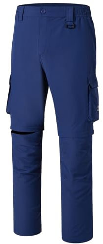 Bassdash Pantalones Convertibles de Secado Rápido para Exteriores con Cremallera para Hombre,Ligero y Resistente al Agua con Protección Solar UPF50+