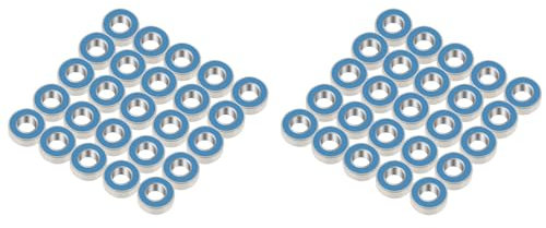 MR115-2RS Abgedichtete Kugellager, 50-teiliges Set, 5x11x4mm, Industrielle Verwendung, Blaues Metall und Gummi