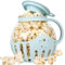 Palomitero Microondas,Palomitero, Recipiente Cristal, Tapa de 3 en 1, Popcorn Maker, Aperitivo Saludable, No Requiere Aceite ni Mantequilla, Apto para Lavavajillas（azul）