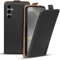Verco Flip Cover für Samsung Galaxy S24 FE Case, Flipstyle Schutzhülle für Samsung S24 FE 5G Hülle Tasche vertikal klappbare Handyhülle, Schwarz