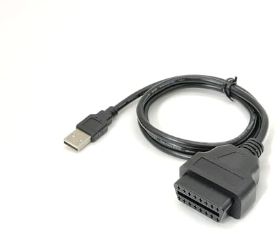 RIKYJIC Câble de charge OBD2 femelle vers USB pour appareils automobiles – Longueur optimale (1 mètre)