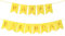 Bannière « Happy Birthday » jaune – Panneau pour toile de fond, fanions de drapeau pour porte, cour, décoration murale – Fournitures de fête