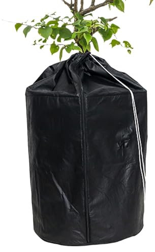 Copertura Per Vaso Per Piante - Protezione Invernale Per Piante In Vaso Da 45x55 Cm | Coprivasi In Tessuto Per Piante | Soluzione Di Protezione Invernale Per Piante Con Coulisse E Cerniera Per Arbusti