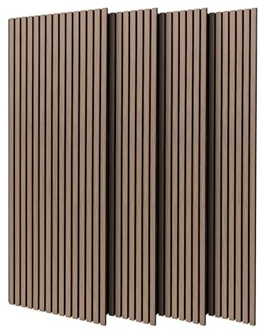 Beethoven 4 Stück 150x60cm 3,6qm² Holz Akustik Akustikschaumstoff Akustik Akustikschaumstoff Akustik Schallschutzpaneel Hellbraun