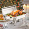VEVOR Chauffe-Plat 4PCs 7,5 L, Buffet Chauffant Rectangulaire, Réchaud en Acier Inoxydable, avec 4 Bacs Pleine Taille et Couvercle, pour Buffet Libre-Service Hôtel Traiteur Restauration, Argent