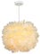 iDEGU Moderne Pendelleuchte, Ø 30 cm Hängelampe aus Stoff Kugel Lampenschirm E27 Deckenleuchte Kronleuchter für Schlafzimmer, Wohnzimmer (Gelb Blume)