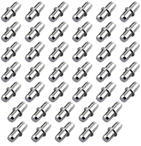 40PCS Perni per Mensole,Reggi Mensola Armadio Reggi Mensole Supporto Cilindrico, Supporti per Mensole Ideali per Mobili Da Cucina E Librerie, Facili Da Installare, Dimensioni 5x16mm