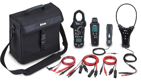FLIR PV-KIT-1, Solar-Fehlerbehebungskit für Photovoltaiksysteme – Wird mit Zangenmessgerät, Bestrahlungsstärke- und Temperaturmessgerät, Stromzange, Messleitungen und Tragetasche geliefert