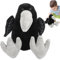 Krähe gefülltes Tier, Raben ausgestopftes Tier - Schwarze Krähe Plüsch,Stofftiere, kuschelige Raven -Puppe, entzückendes Plüschspielzeug für Mädchen Geburtstag Weihnachten