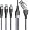 Unillous Multi USB Kabel, Universal Ladekabel 5 in 1 Schnellladekabel mit 2 Typ C und Micro USB Mehrfach Anschlüsse, USB C Multi Ladekabel für iP 16 15 Android Galaxy LG PS4 Tablet 1.2 M