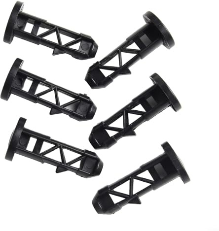 SiSinkal Lot de 3 Paires de goupilles de charnière de Couvercle de Poubelle en Plastique Noir de 240 L, 67 mm x 31 mm
