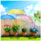 Plant Umbrellas for Outdoor Plants, 4pcs Adjustable Height & Angle Garden Umbrella Shade Cover from Blazing Sun Rain, 63cm Large Sunblock Plant Umbrella Shade Set for Potted Plants Garden Bed Flower