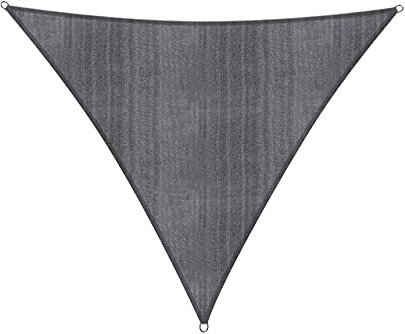 Lumaland Voile d'ombrage Cordes de Fixation incluses | Triangulaire 3 x 3 x 3 mètres Protection Solaire | 100% HDPE avec Le Filtre UV de Protection [Gris]