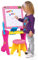 MOLTO | Pupitre Infantil con Pizarra Magnética 3 en 1 | Pizarra Dibujo Infantil | Pizarra con Accesorios | Juguetes Educativos para Niños | Niños a Partir de 36 Meses | Color Rosa