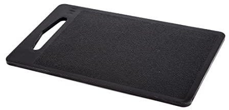 Hygiplas Bar Chopping Board Black 255mm - Cutting Board with Easy-Grip Handles and Easy to Clean DC717
