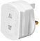 UK 2 Pin To 3 Pin 1A Fuse Adapter Plug for Shaver/Toothbrush - White