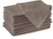 Encasa Baumwollstoffservietten | 12er-Set | Größe 43x43 cm | Beige Volltonfarbe | Waschmaschinenfest