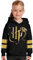 Harry Potter Mädchen Hoodie, Weicher und Bequemer Hogwarts Kapuzenpullover - Geschenke für Mädchen (Schwarz/Gold, 13-14 Jahre)